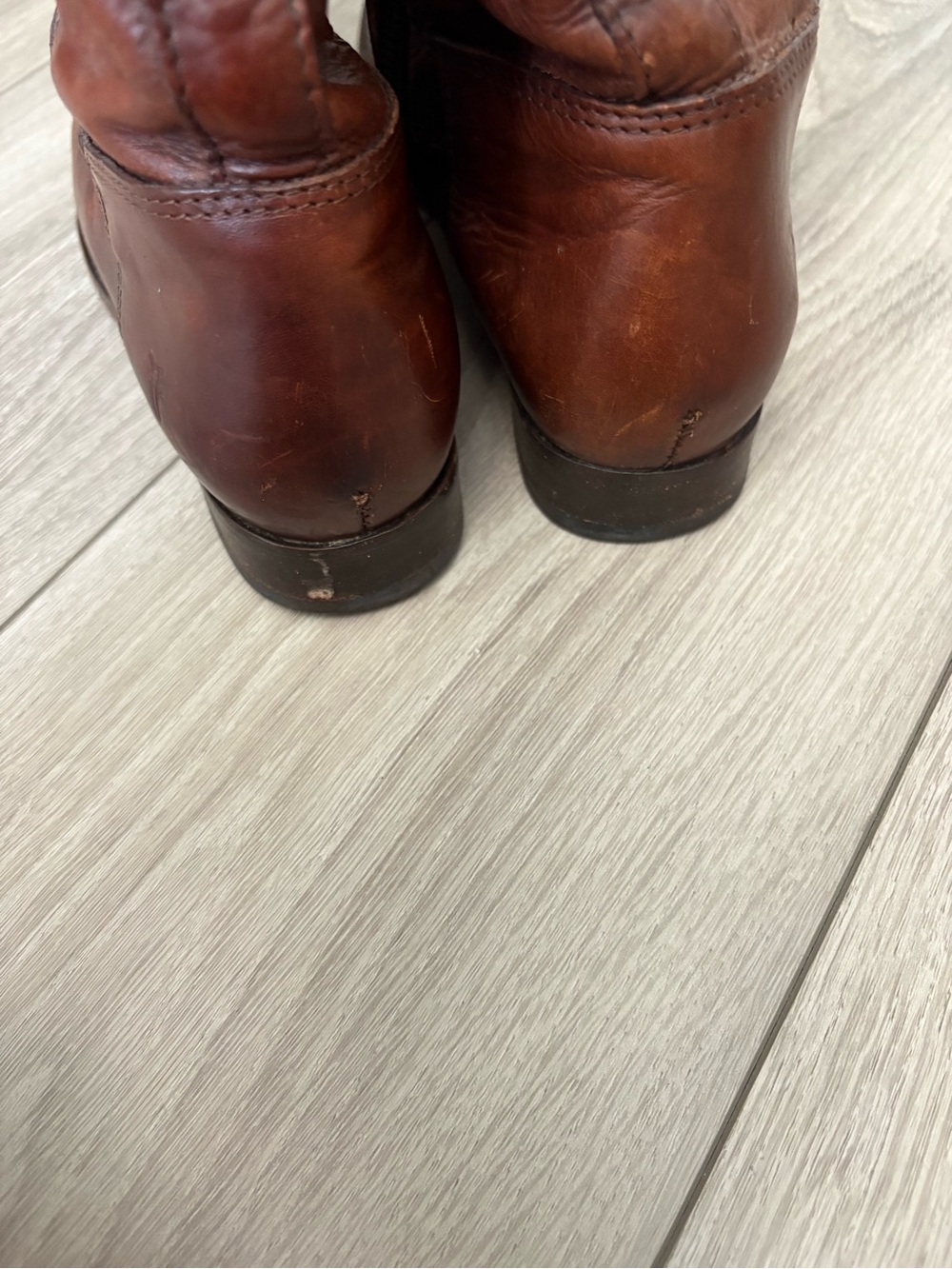 FRYE Melissa Lace Up Tall Riding Boots Redwood Women’s Sz 8 - Picture 11 of 12